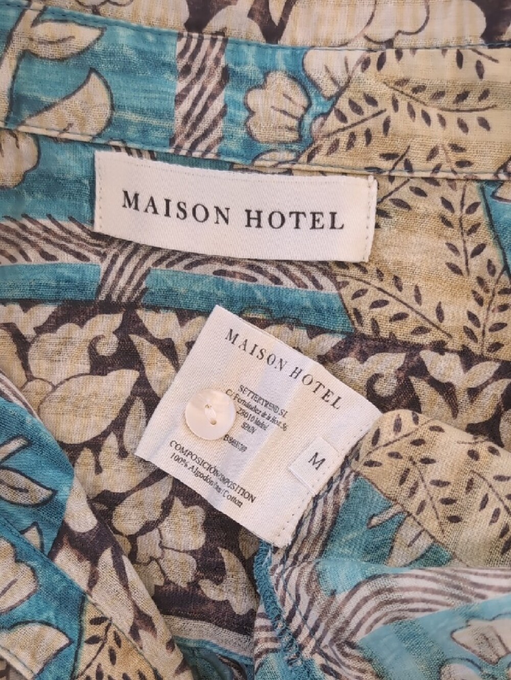 Maison Hotel Bruna Shirt Light Blue 100% Cotton - Picture 8 of 8